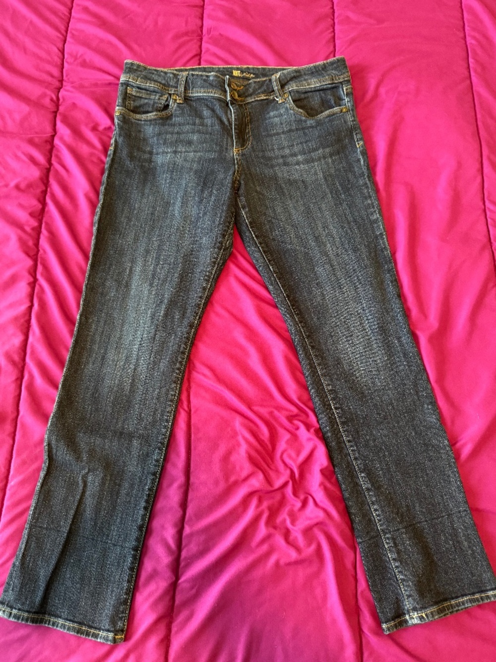 KUT from the Kloth Straight Leg Dark Wash Stretch Jeans – Size 12